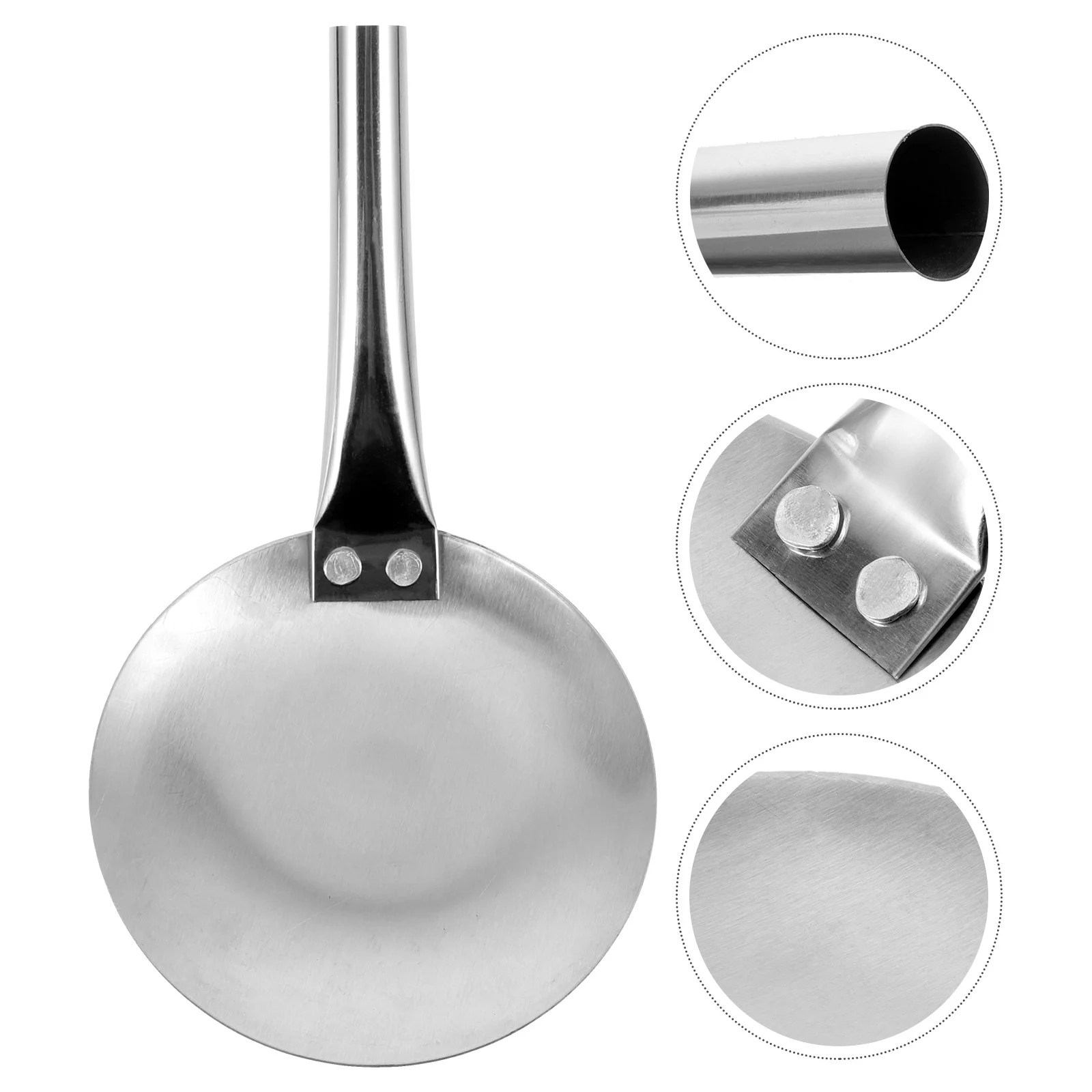 Tofu Brain Practical Rice Scoops Spoon Handheld Spoons Kitchen Serving Metal Round