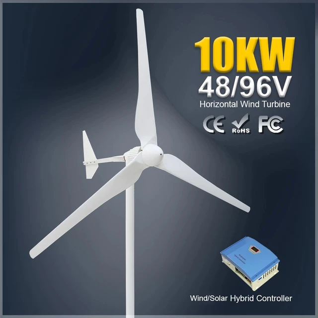 Wind Turbine 10KW Generator 1000W 2000W 3000W 4000W 5000W 48V 96V 220V MPPT  Charge Controller For Marine And Land For Home Use - AliExpress