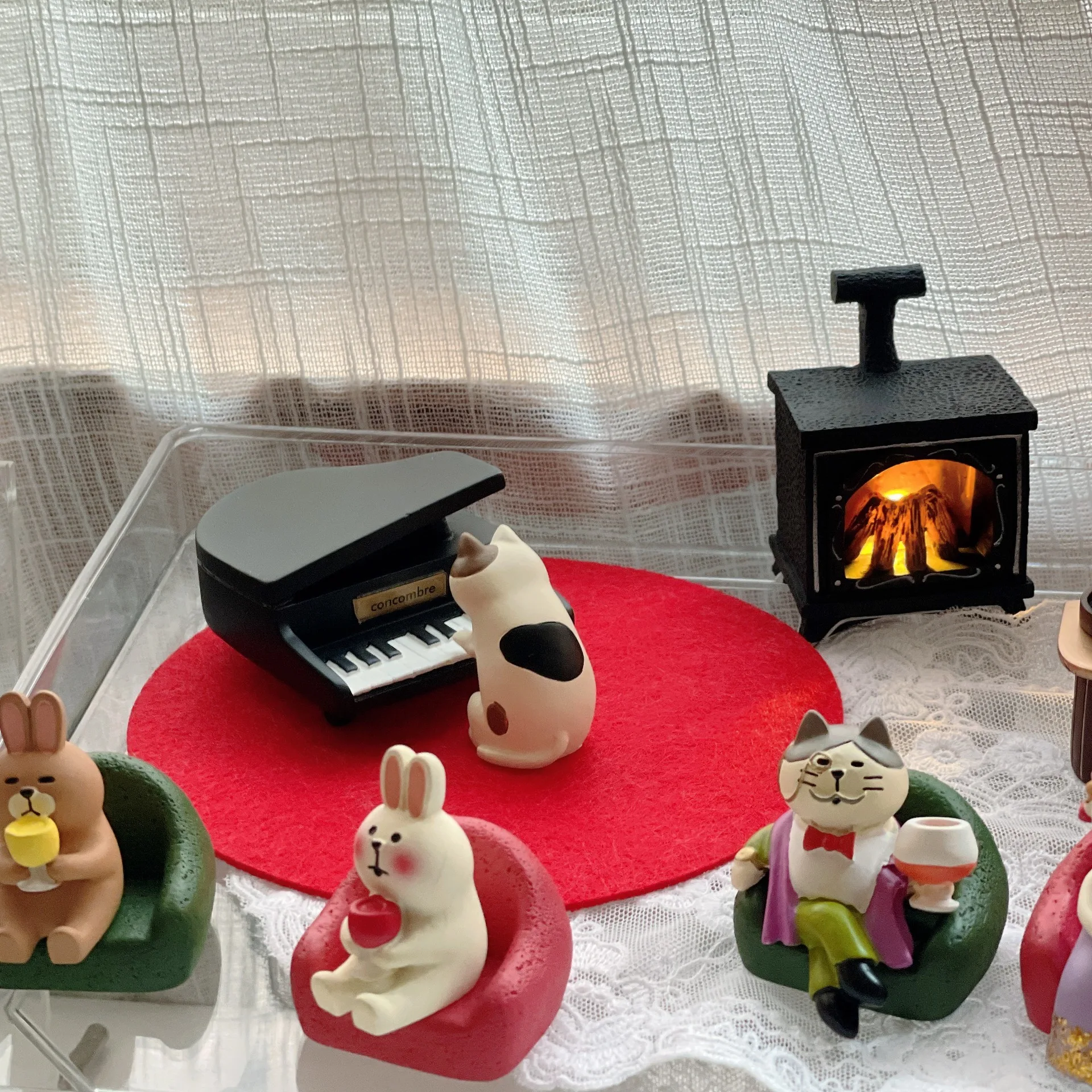 Grocery Zakka Bar Bartender Ins Decorative Gifts Rabbit Miniature Cat Resin Craft Chat Juice Barrels Drunk Cocktail Champagne