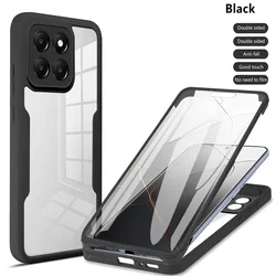 360 Degree Shockproof Clear Double-Sided Phone Cover for Xiaomi Civi 2 (Black)