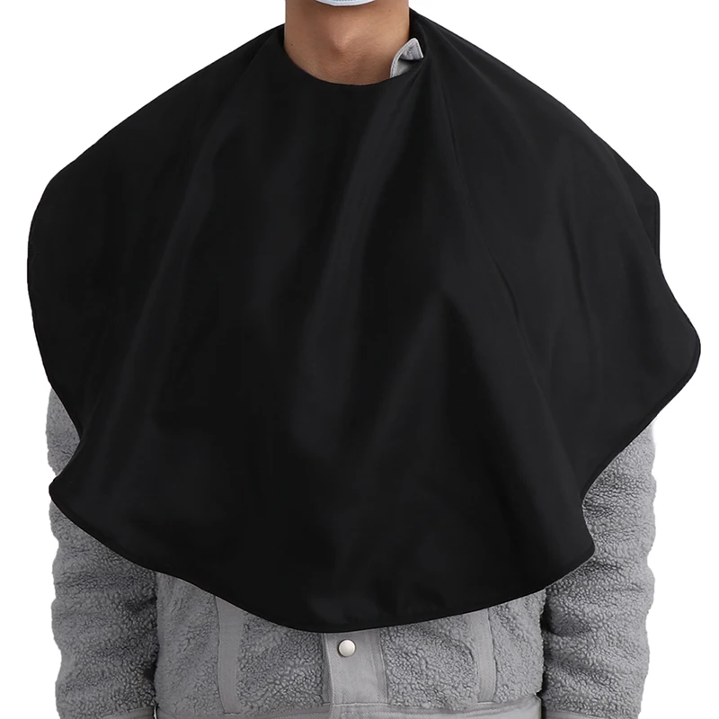 Description Picture 3 of item1PC Black Composite Fabric Hairdressing Cape Hair Coloring Wraps Barber Shoulder Pads Dyeing Haircut Apron