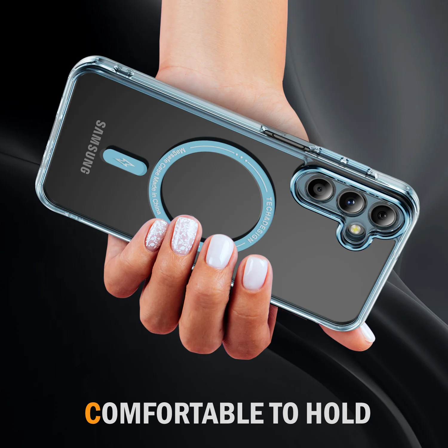 Oududianzi-Cover per iPhone 17 Pro Max Compatibile con MagSafe, Custodia Traslucida Posteriore PC Silicone TPU Bumper, Protezione Della Fotocamera, Cover Militare Antiurto Anti-Impronte-Viola Scura