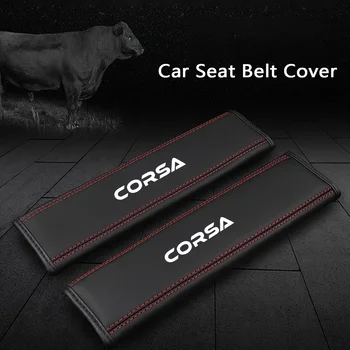 Protezioni per Cinture di Sicurezza in Pelle PU per Opel Corsa D C E, Cuscinetti Protettivi per Spalle, Copri Cintura di Sicurezza Auto
