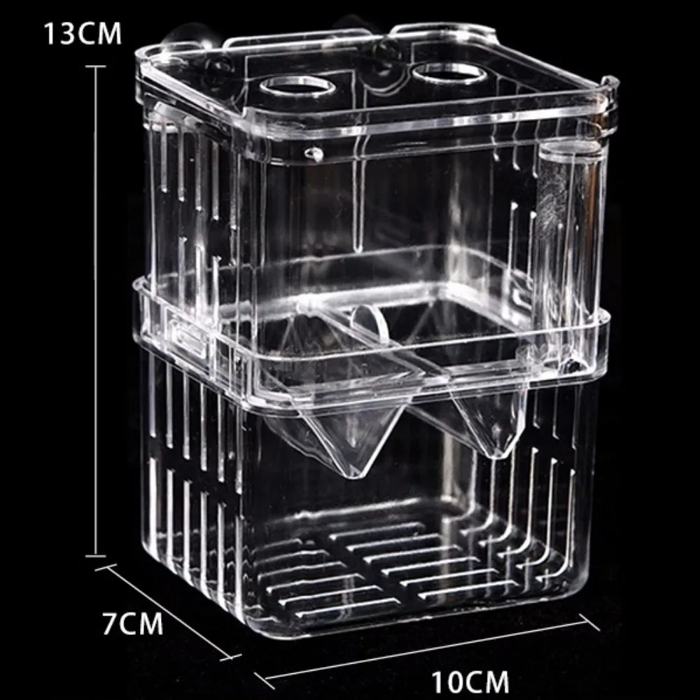 Fish Breeding Box Acrylic Fish Tank Hatching Incubator Isolation Box Detachable Hatchery Divider for Guppy Shrimp Clownfish