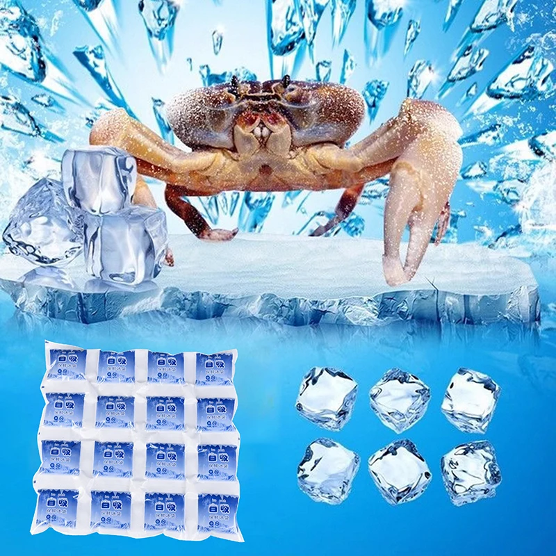 Absorbent Ice Packs Reusable Self Priming Ice Icing Packs Cold Compressed Beverages Chilled Food Preservation Gel Dry