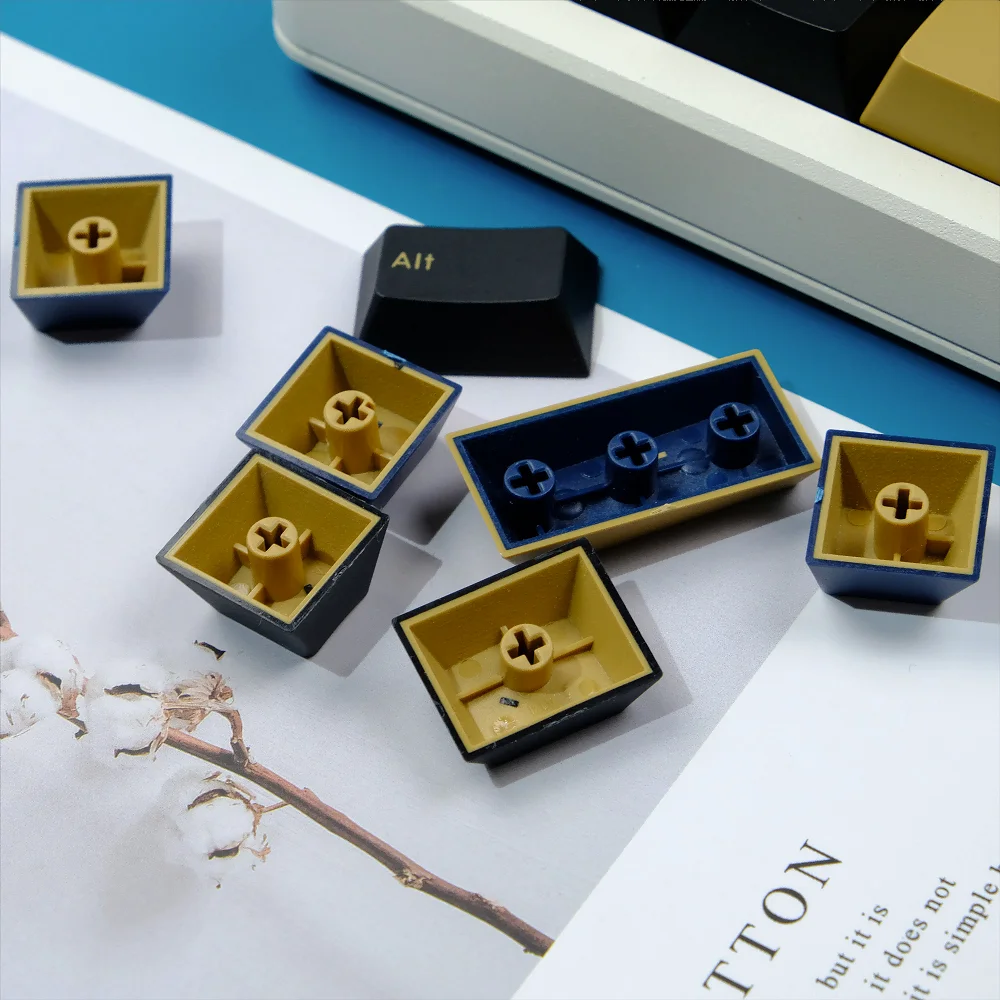 Gmk Samurai Azul Keycaps 170 Teclas Pbt Double Shot Perfil Cereja 61 64 68 87 96 980 104 108 Teclado Mecânico qx - Imagem 2