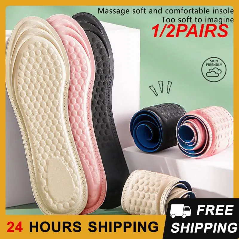 

1/2PAIRS Orthopedic Insoles Arch Support 1pair Sports Cushion For Sneakers Running Cushion 4d Elastic Insole For Shoes Men Women