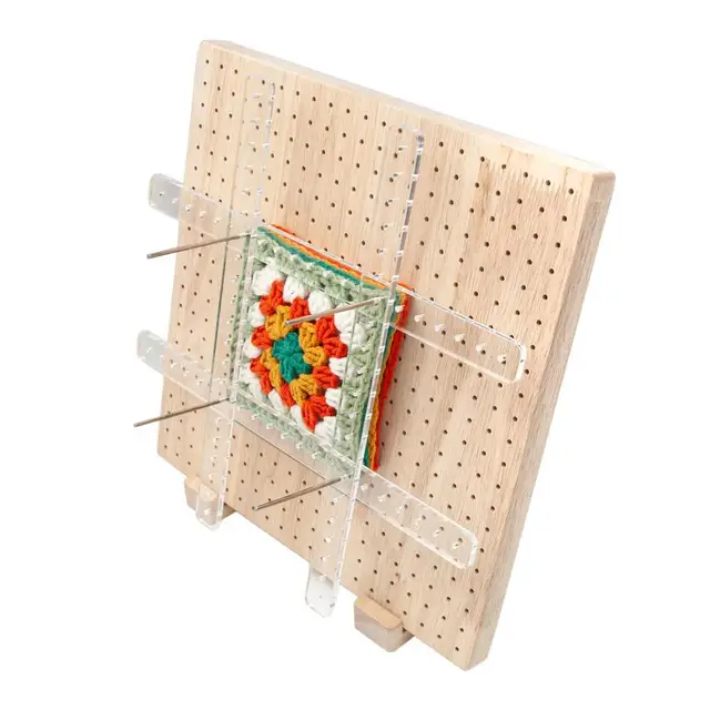 Wooden Crochet Blocking Board Needlework Blocking Mats with 8 Stainless  Steel Rod Pins for Granny Squares Adults Grandmothers - AliExpress