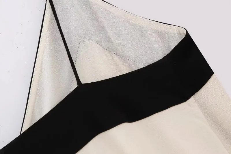 V Neck Backless Maxi Dresses For Women Color Block Slim Sexy Sundress Femme Street Fashion Party Temperament Dress Woman