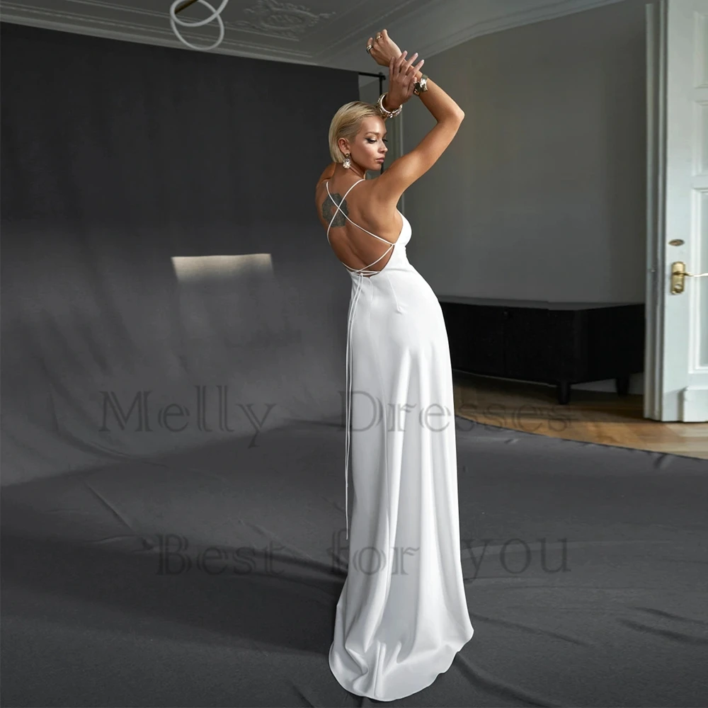 Spaghetti Straps Strapless Wedding Dresses with Jersey 2024 Summer New Sleeveless Bridal Gowns for Women Vestido De Novia 2025 2
