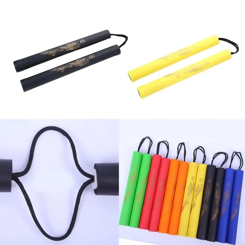 Foam Training Nunchucks Martial Arts Nunchakus Padded Sponge Practice Nunchakus for Kids Adults and Beginners Practice