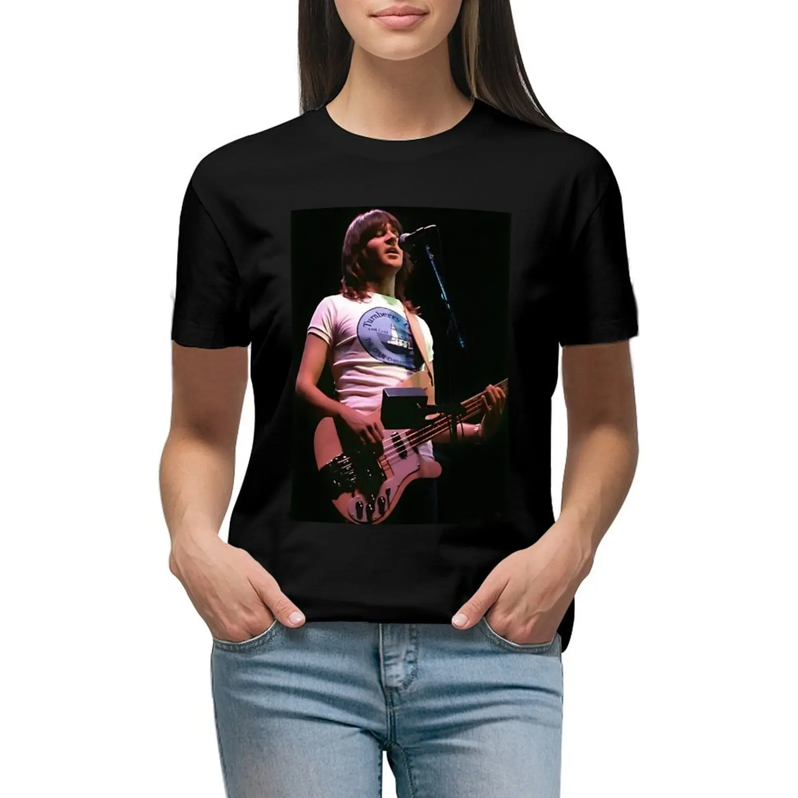 

Randy Meisner T-shirt Short sleeve tee funny plain t shirts for Women