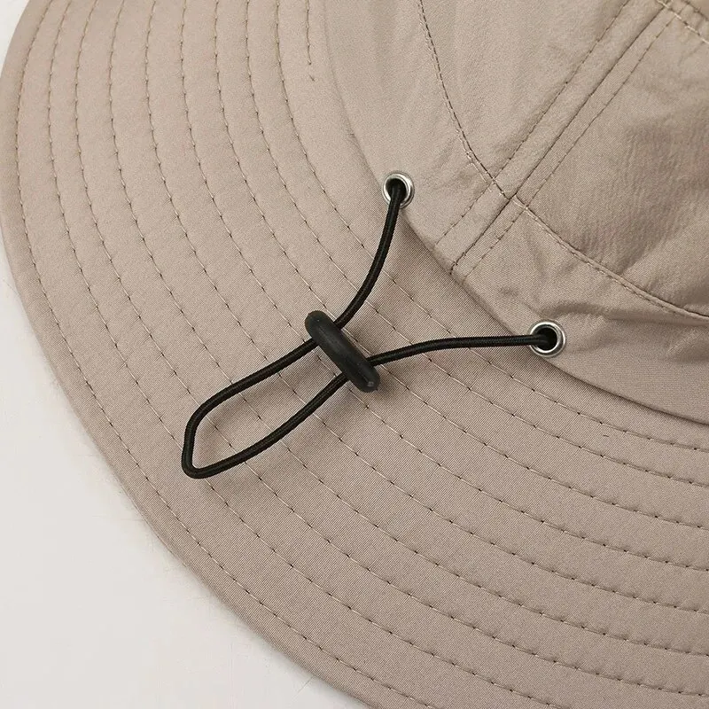Men's Fisherman Hat Outdoor Mountaineering Sunshade Summer Large Brim Breathable Sunscreen Fishing Spring And Summer