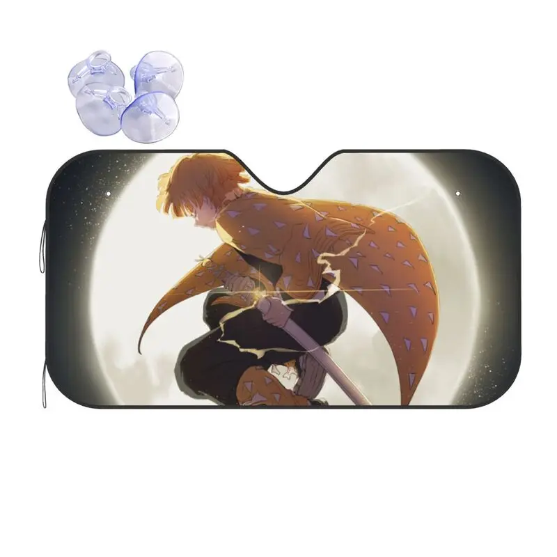 

Ghost Slayer Anime Car Sunshade Cartoon Animation Car Sunscreen UV Protection Auto Parts Decorative Sunshade