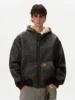Tung Sung Heavy and Old Fur Integrated Hooded Jacket for Men Loose Casual Thickened Velvet Y2k Coat Men Winter 3