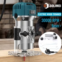 BOLIMEI 220V 800W Palm Router Electric Hand Trimmer Wood Router Collets Woodworking Tool Laminate Trimmer 1