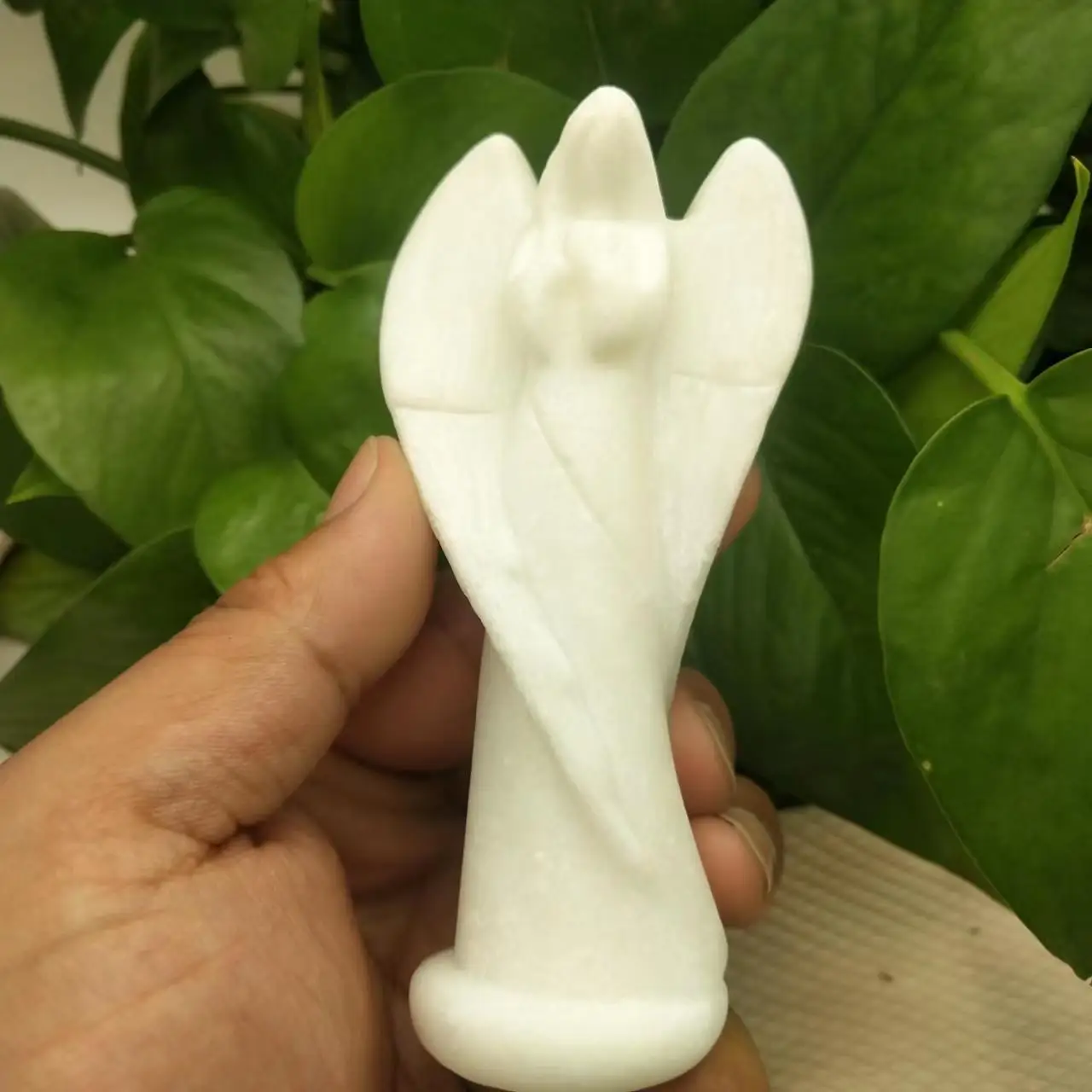 Estatua de Ángel de diosa de ópalo Natural, cristal curativo, escultura tallada en el cuerpo, Torso de mujer, energía, brujería, piedras de encanto