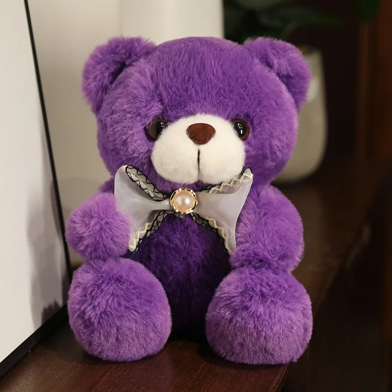 thumbnail image 1 of Oso de peluche de 9 colores, regalo de cumpleaños, almohada de boda, Animal relleno, muñeco de oso marrón, regalo de cumpleaños cómodo para el hogar, 1 of 5