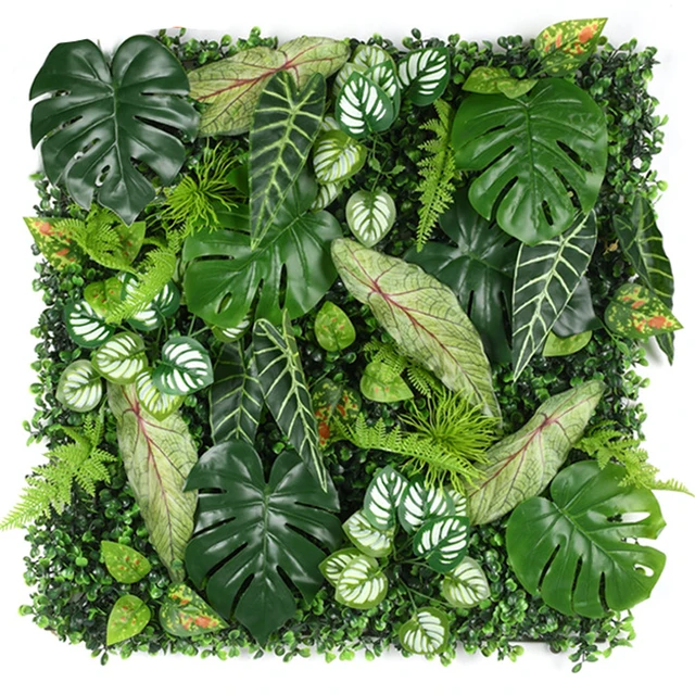 Mesterséges Növényi Fű Fali Panel 19.68*19.68In Sárga Nyár Fa Milánó Teknős Hátsó Levél Esküvői Beltéri És Kültéri Dekoráció - Image 4