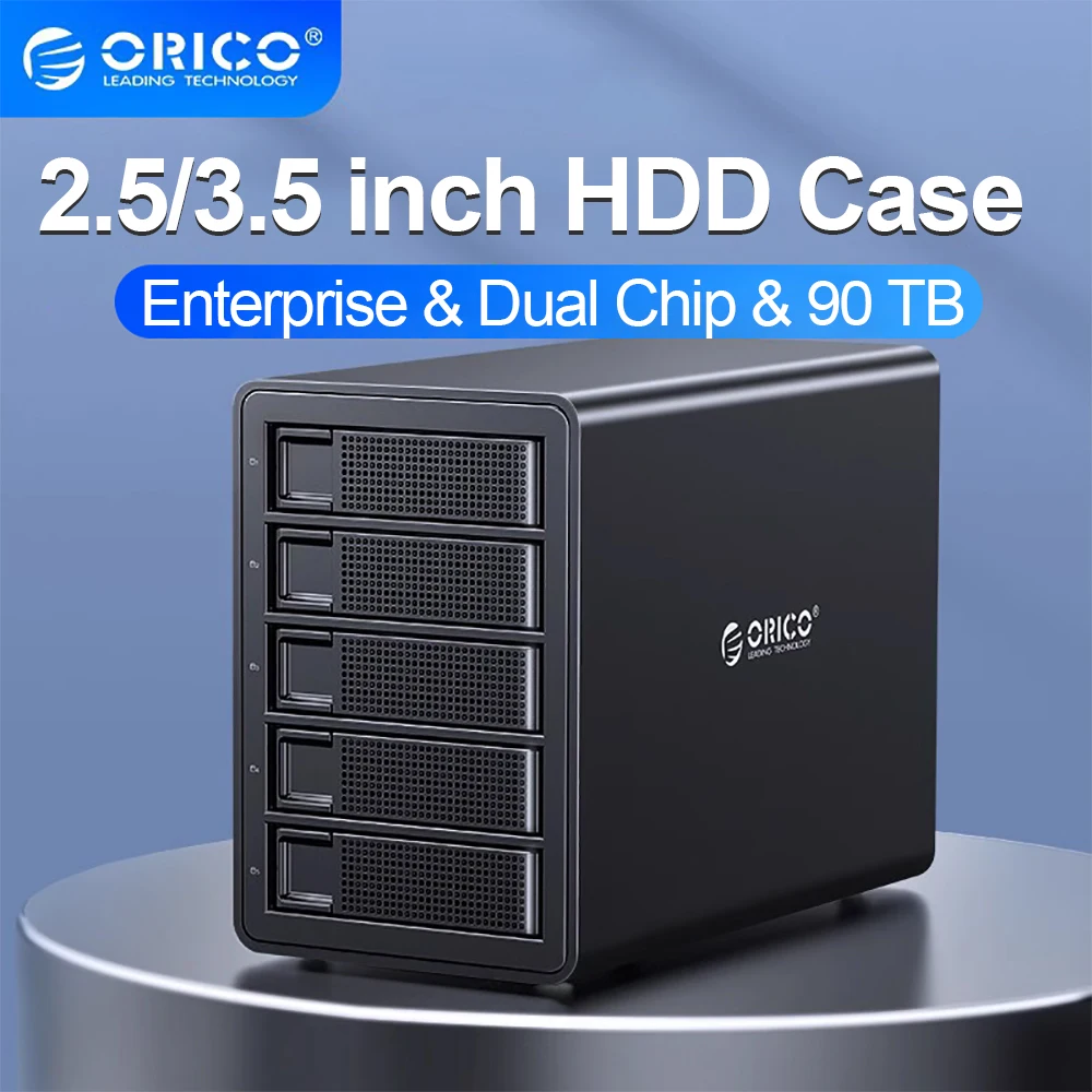 

ORICO 35 Series 2/4/5 Bay HDD Docking Station With Dual Chip 150W Built-in Power Hard Drive Case For 2.5 3.5 Inch Hard Drive