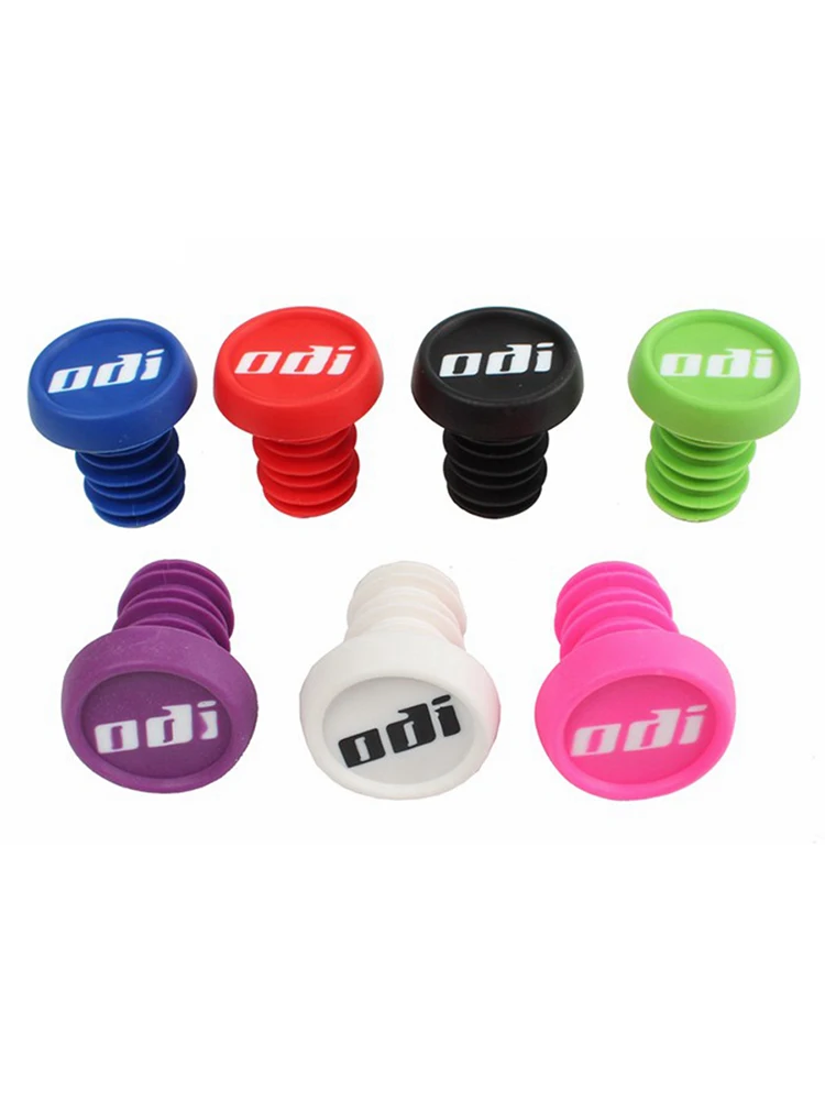 Bicycle Handlebar Cap ODI 2 Pcs Mountain Bicycle Parts Grip Anti-slip Firm Handlebar Caps Manopole Mtb Bike Bar End Plugs For Bmx Dh Fr Balance Bike