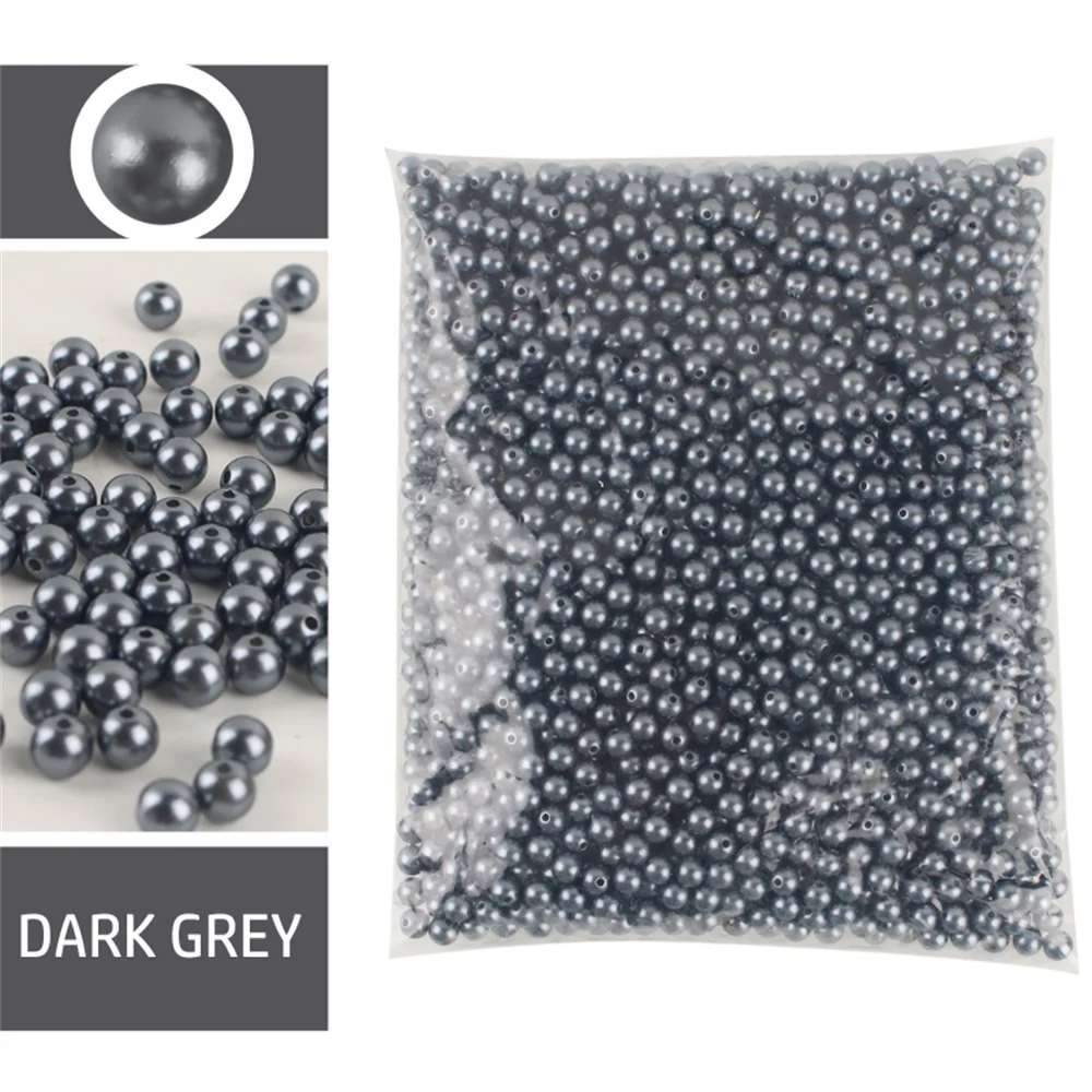 Round Shape Assorted Size ABS Pearl Beads for DIY Crafting and Jewelry Making