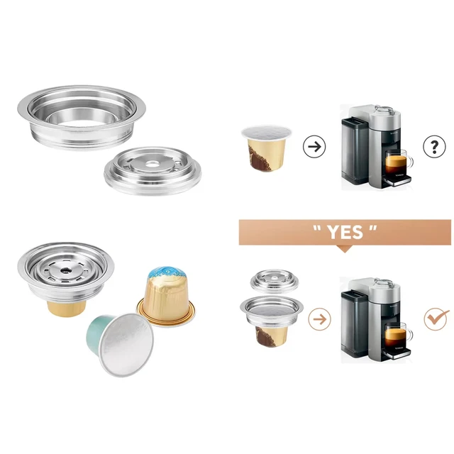 Original Capsules Converts to Vertuoline Vertuo Machine Coffee Capsule Adapter For Vertuo Next & Pop DeLonghi Espresso Maker