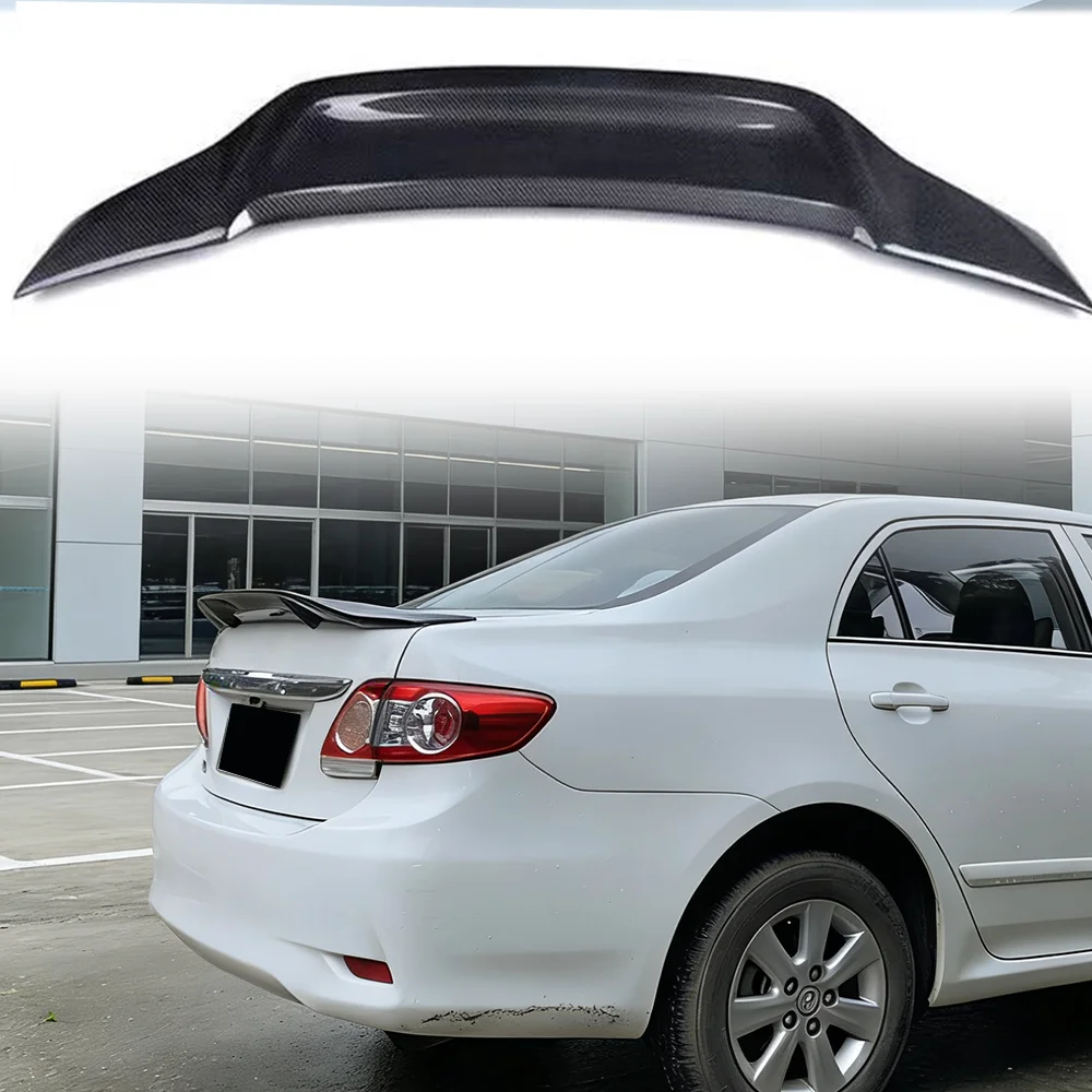 Adatto per spoiler, pannello alettone, portellone posteriore, componenti esterni, spoiler posteriore modello ABS R per Toyota Corolla berlina 09-13 - immagine 3