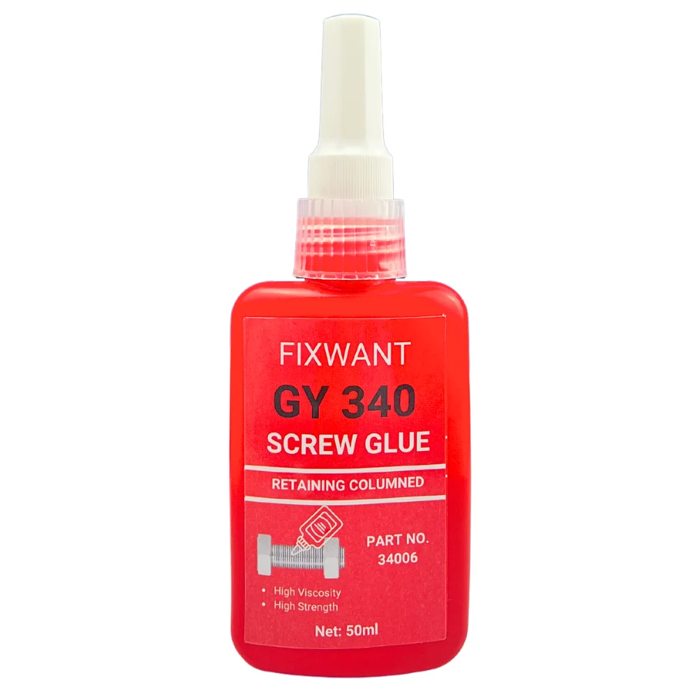 FIXWANT 340 나사 잠금 조임 나사, 녹슬지 않는 코킹 방지, 온도 저항, 무산소 접착제 50ml