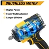 2000N.M Brushless Electric Impact Wrench 1/2 inch Cordless Rechargeable High Torque Hand Drill Power Tool For Makita 18V Battery 6