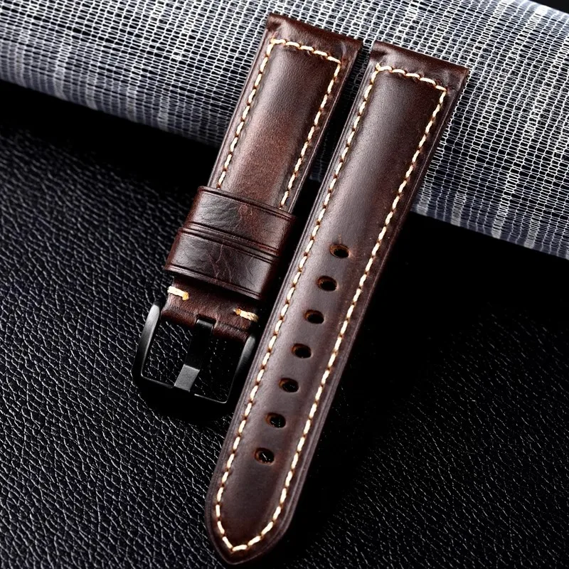 Premium Quick Release Leather Watchband - Casual Smartwatch Strap, Soft Wrist Bracelet, Multiple Sizes Available