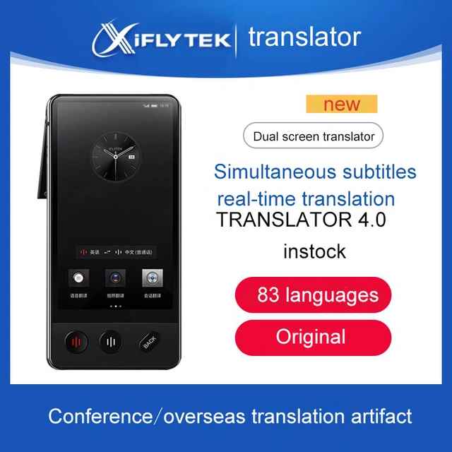 IFLYTEK 4.0 tradutor dual-screen Tradução de idioma em tempo real viagem  inteligência bolso tradutor - AliExpress