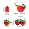 European Ceramic Strawberry Cruet Oil Pot Creative Fruit Kitchen Seasoning Jar Salt Sugar Chili Jar Soy Sauce Vinegar Bottle New 6