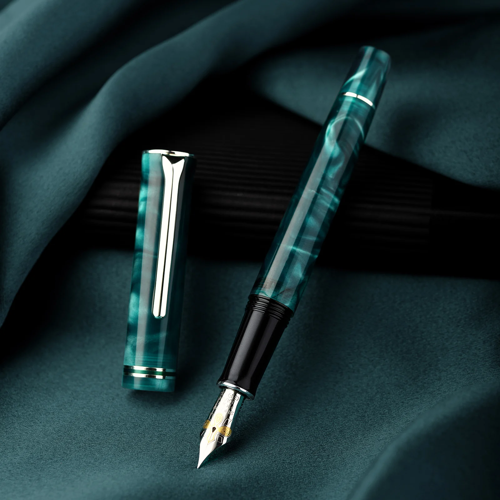 hongdian-n2-fountain-pen-ef-f-m-nib-blue-swirl-smooth-writing-pen-with