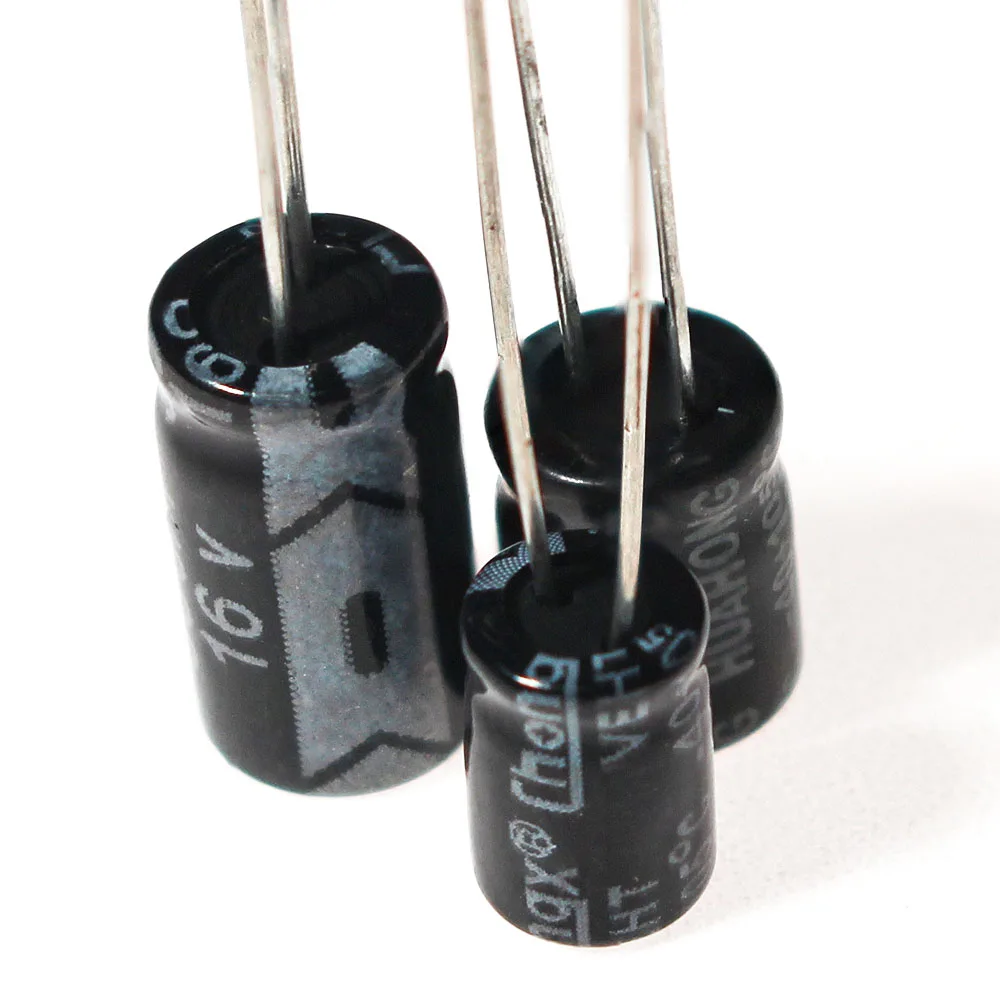 120pcs 12 Values Aluminum Electrolytic Capacitor Assortment Kit Pack 16V 25V 50V 1uF~470uF Diy Electronic Components Package