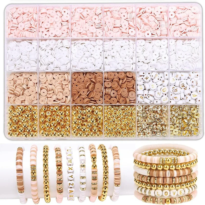 DIY Friendship Bracelet Kit with Clay Beads