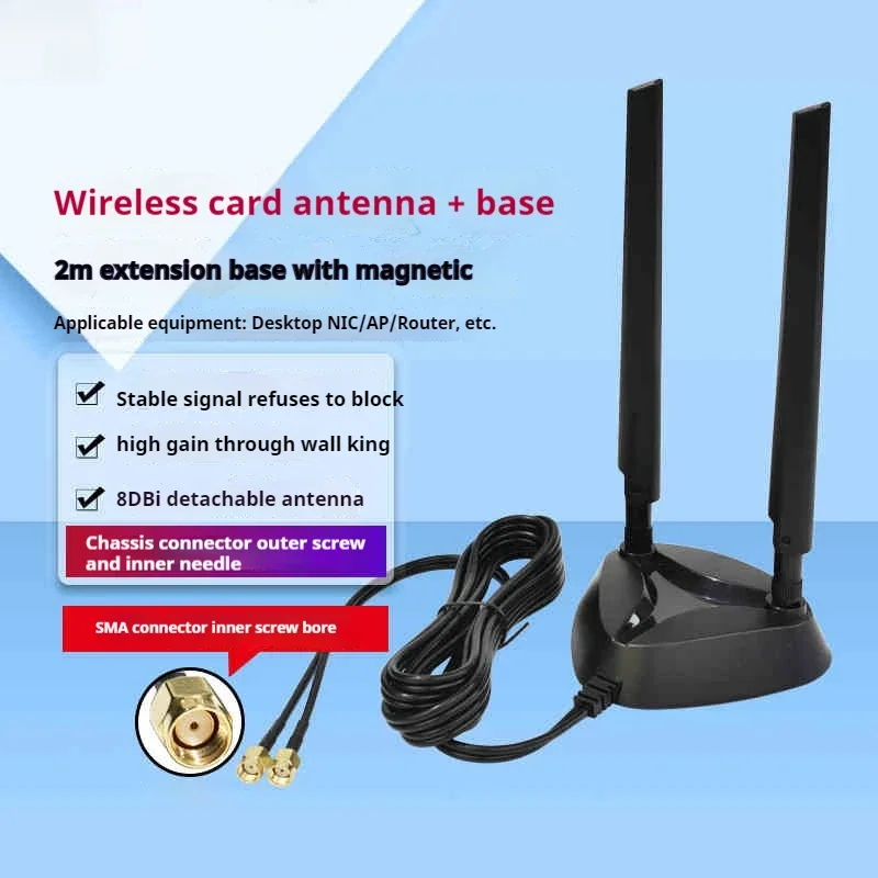 2.4G 5.8G 5G WIFI6E Bluetooth High Gain Dual Band Recevier External Antenna for ASUS Desktop Motherboard Wireless Network Card