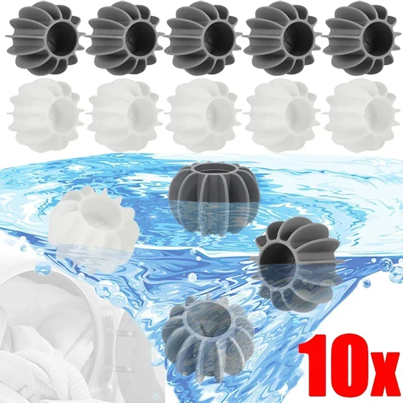 5/10Pcs Silicone Laundry Ball Reusable Anti-tangle Clothes Cleaning Ball Washing Machine Removal Hair Catcher cleaning tools laundry ball laundry hair catcher