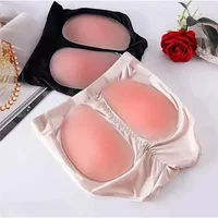 Natural Silicone Butt Lifting Underwear Women's Seamless Skiing Cheek Pad Hip Enhancing Cushion Comfortable Shapewear Briefs
