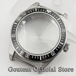 Goutent Silver Watch Case with Dome Sapphire Crystal, 39mm for Fit NH34 NH35 NH36 (B5)