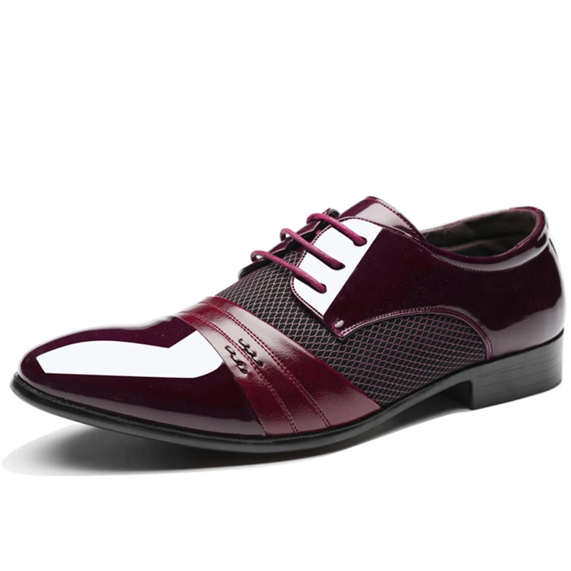 Zapatos Oxford De cuero PU con cordones Para Hombre, calzado De Vestir, fiesta, boda