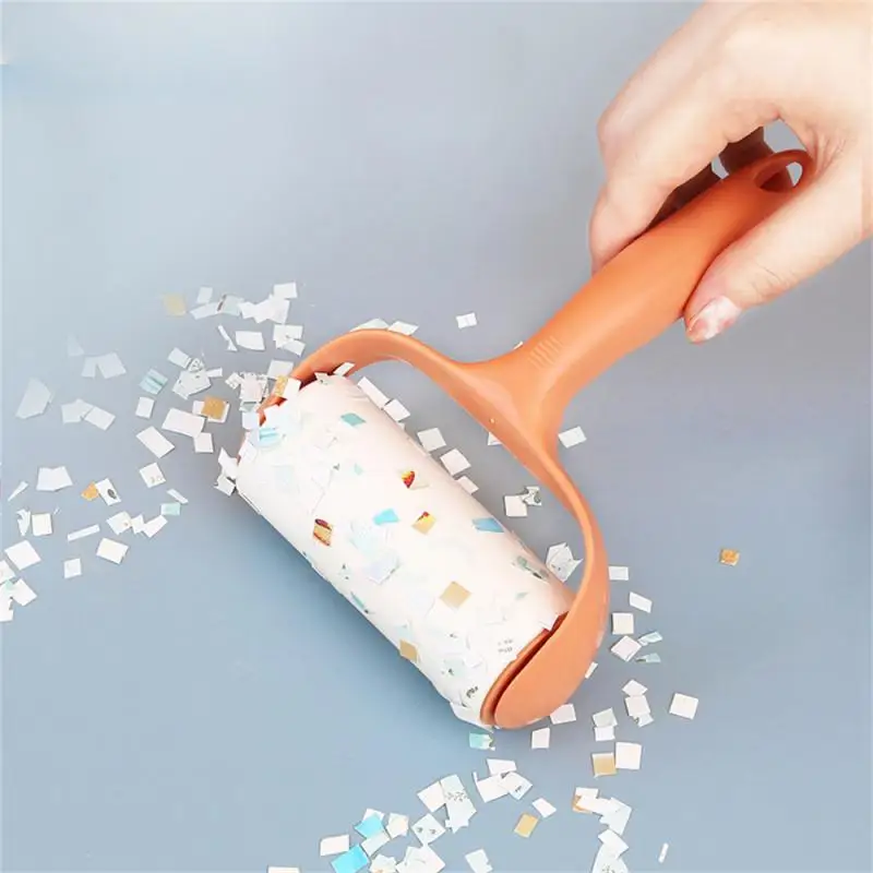 Lint Remover Lint Roller Tearable Roll Paper Sticky Roller Dust Wiper Pet Hair Clothes Carpet Tousle Remover Replaceable Cleaning Brush Accessories