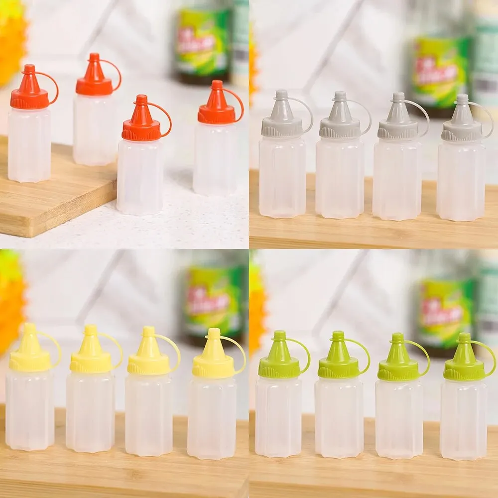Condiment Squeeze Bottle 4PCS Kitchen Sauce Vinegar Portable Outdoor Barbecue Picnic