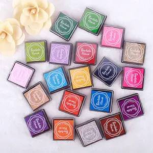 5 Colors Safety Non-Toxic Gradient Ink Pad Retro Inkpad Rubber Stamp Oil  Based for Children's