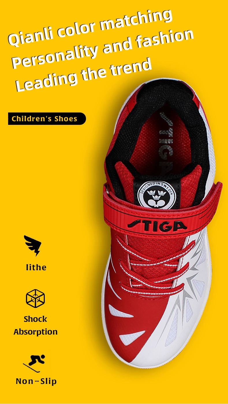 Description Picture 5 of itemStiga Children Table Tennis Shoes New Arrival For Kids Boy Girls Ping Pong Sport Sneakers
