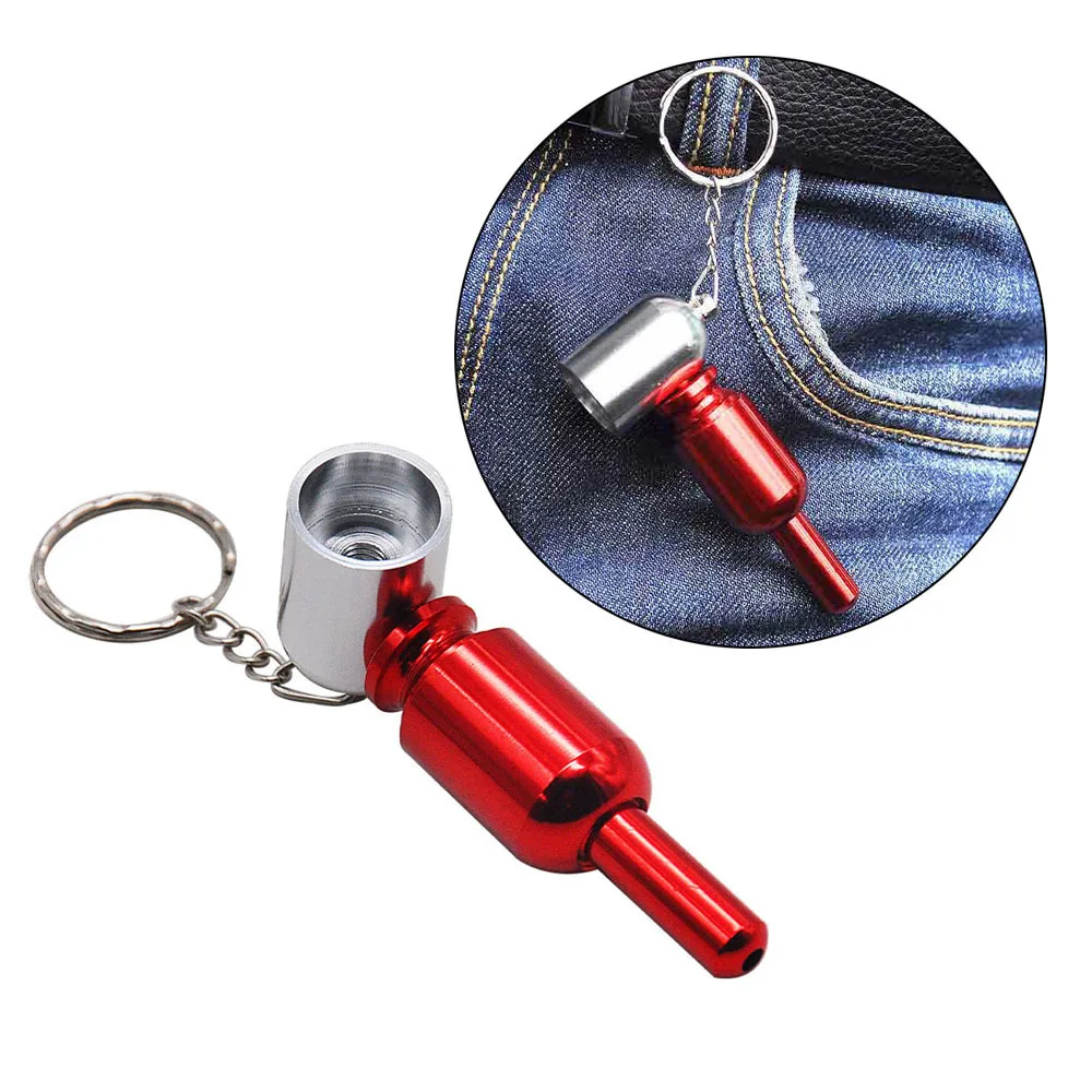 Smoking Pipe Quality Metal Pipe Gift Tobacco Smoking Pipes Gift Mill Smoke Grinder Freestyle Key Chain Portable