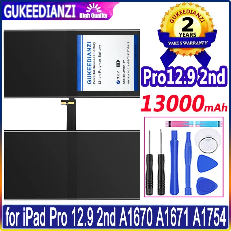 

Battery 13000mAh Pro12.9 2nd For IPad Pro 12.9 2nd A1670 A1671 A1821 Pro12.9 2nd Large Capacity Battery Li-polym Bateria +Tools