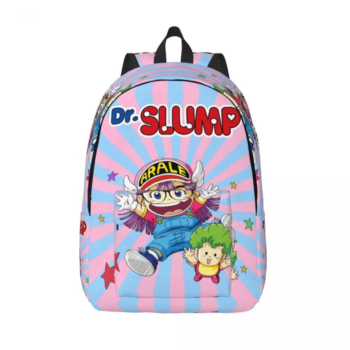 

Dr. Slump Anime Manga Canvas Backpacks for Women Water Resistant College School Arale Norimaki And Gatchan Bag Print Bookbags