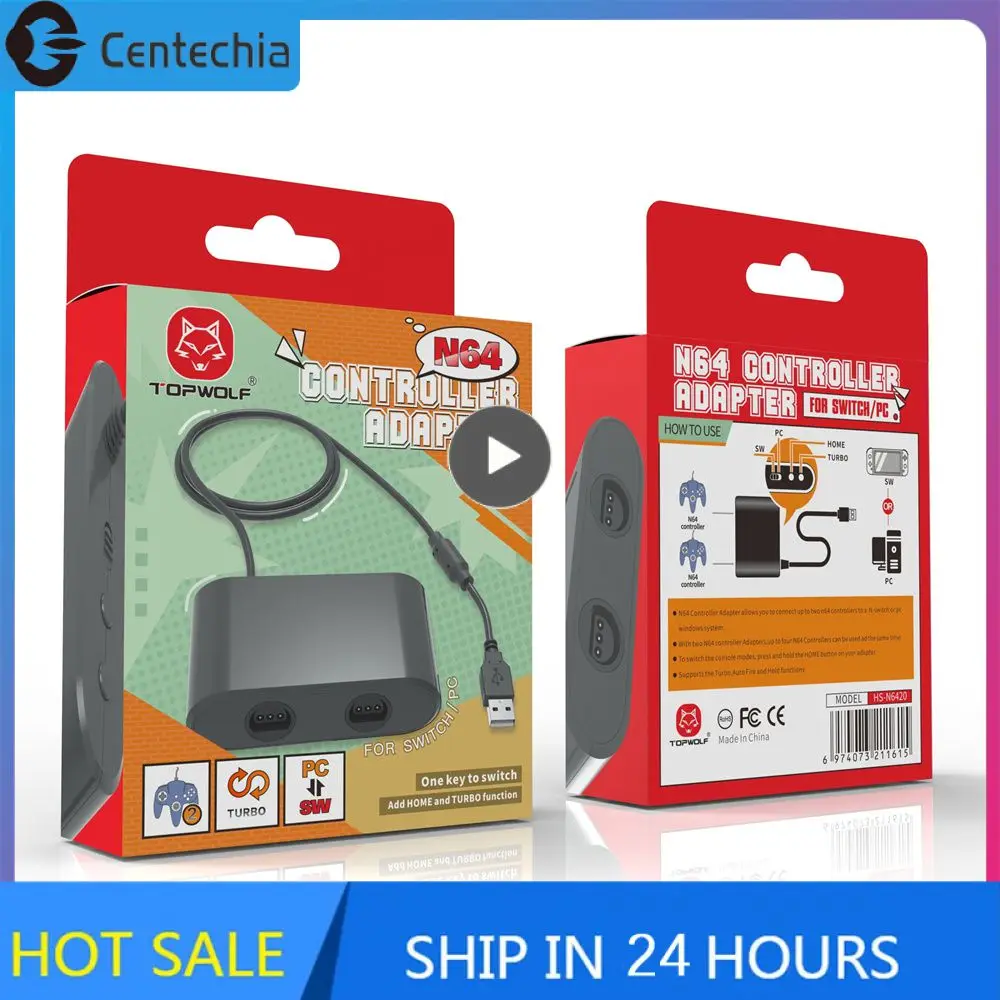 Convertitore Adattatore Usb Per Switch 64/Oled Modello Pc Windows Controller Adapter Gamepad Gaming Converter Adapter Per N64