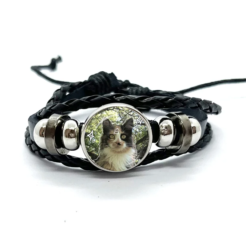 Cartoon Cat Therian Cute Wolf Fox Theta-Delta Bracelets Art Multilayer Braided Bracelets Bangles Handmade Jewelry Gifts 5